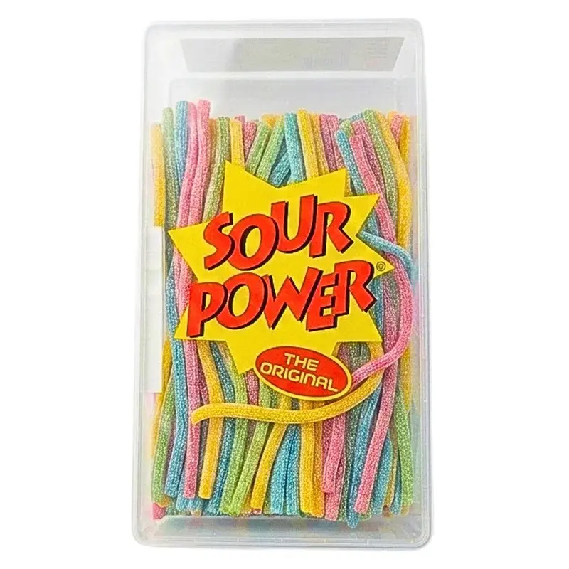 SOUR POWER Quattro Rainbow Sour Candy Strips, 2.5 LB Bulk Tub, Sour Strips