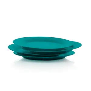 Tupperware Holiday Holly Party Plates | Reusable Plates for Entertaining | Perfect for Kids Straight
