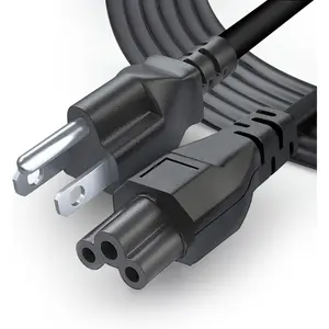3 Prong AC Laptop Power Cord 5Ft Universal Power Cable | 125V | for Dell HP LG Lenovo Asus Acer Toshiba Sony Laptops/Notebooks, Monitors, Printers, Scanners NEMA 5-15P to C5 Power Cable