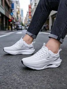 Lightweight Colorblock Running Shoes, Professional Long-Distance Racing Sneakers, Sporty Design, All-Season Casual Footwear, Workout Sneakers, Running Athletic Shoes