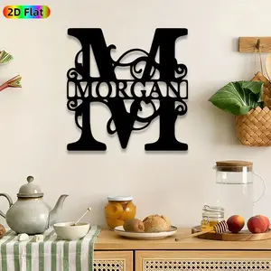 1pc Custom Name Monogram Metal Wall Art, Morgan Name Initial wall Scupltures Mural, Intricate Craftsmanship, Perfect for Housewarming, Anniversary Decor, Perfect for Living Room Bedroom Office Decor, Ideal Gift for Personalized Decor Enthusiasts.