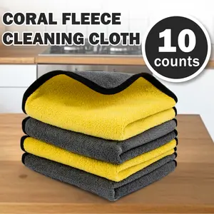 10 Counts Thick Cleaning Cloth,Towels for Cars,Rags for Kitchen,Lint Free Microfiber,Polishing Waxing Dry for Cars Absorbent Towel,Rags for House