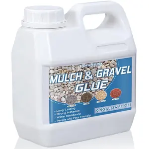 Rock Glue 64 OZ, Mulch Strong Glue for Landscaping, Pea Gravel Binder for Pine Straw, Bark, Pebble, Strong Stabilizer & Adhesive Spray (64 OZ)