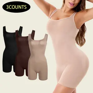 [3PCS]Women Yoga Romper Workout Ribbed Square Neck One Piece Seamless Tank Top Jumpsuit Stretchable Activewear Athletic Style Activewear Fitness Sport Outfits summerwins