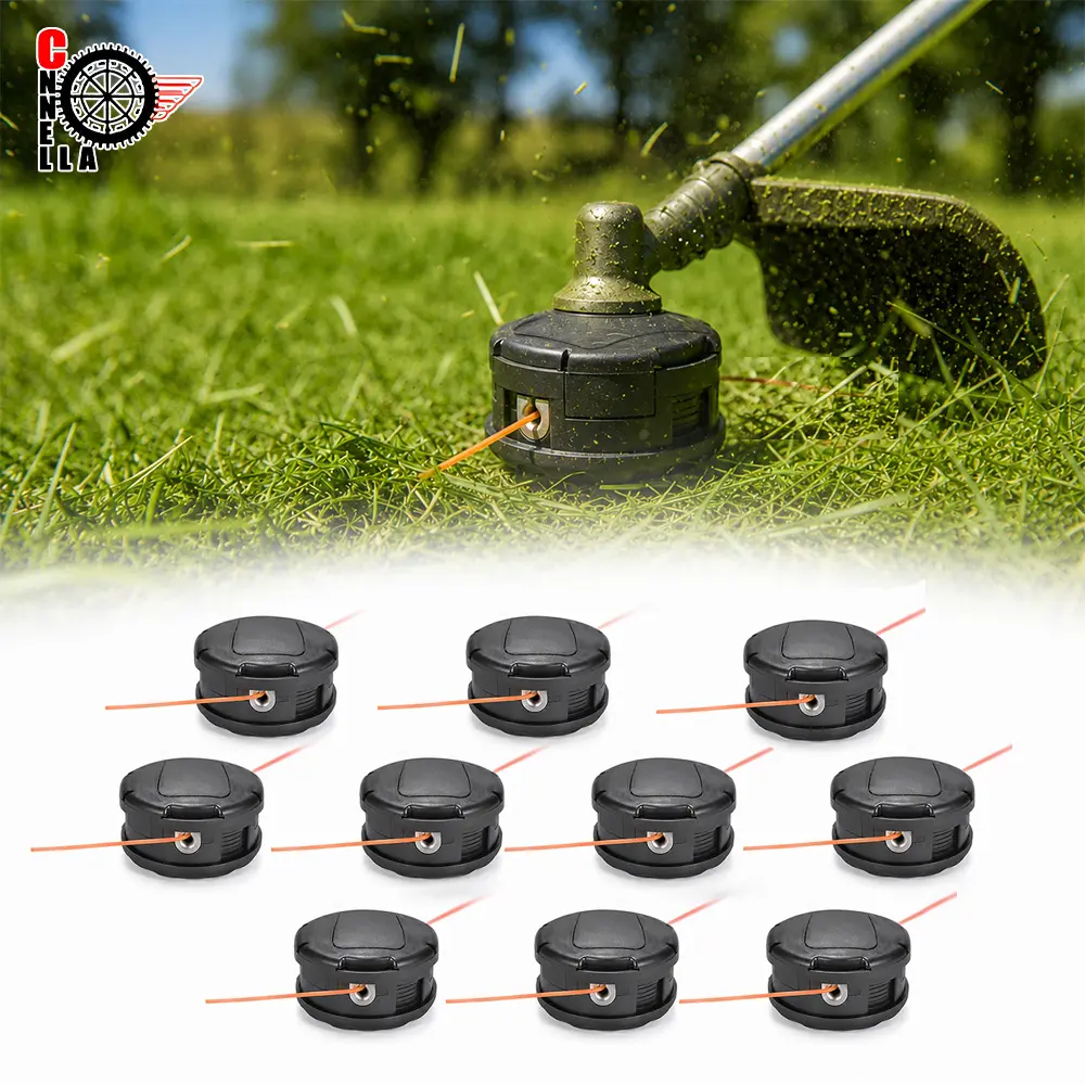 10-Pack String Trimmer Head, Compatible with Speed Feed 400 & Echo SRM 225, Black Lawn Mower Tool Homelite Weeding