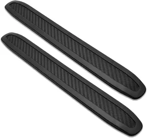 runmade Black AntiCollision Patch Bumper Guard Strip AntiScratch Bumper Protector Trim Universal for Cars SUV Pickup Truck ( Pack)