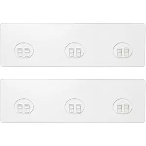 2 Pack Shower Caddy Adhesive for Replacement, Strong Transparent Adhesive for Shower Caddy Sticky Pads, No Drilling for Corner Shelf Basket, Bathroom Stora