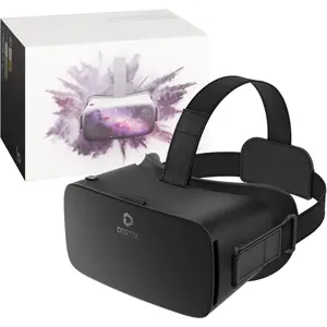 V5 VR Headset for  & 5.5in-7.0in Screen Phone & 100+ Apps, Anti-Blue Light  Lenses, 110? FOV, Compatible with  & Android, Ideal for Family Entertainment & Gifting