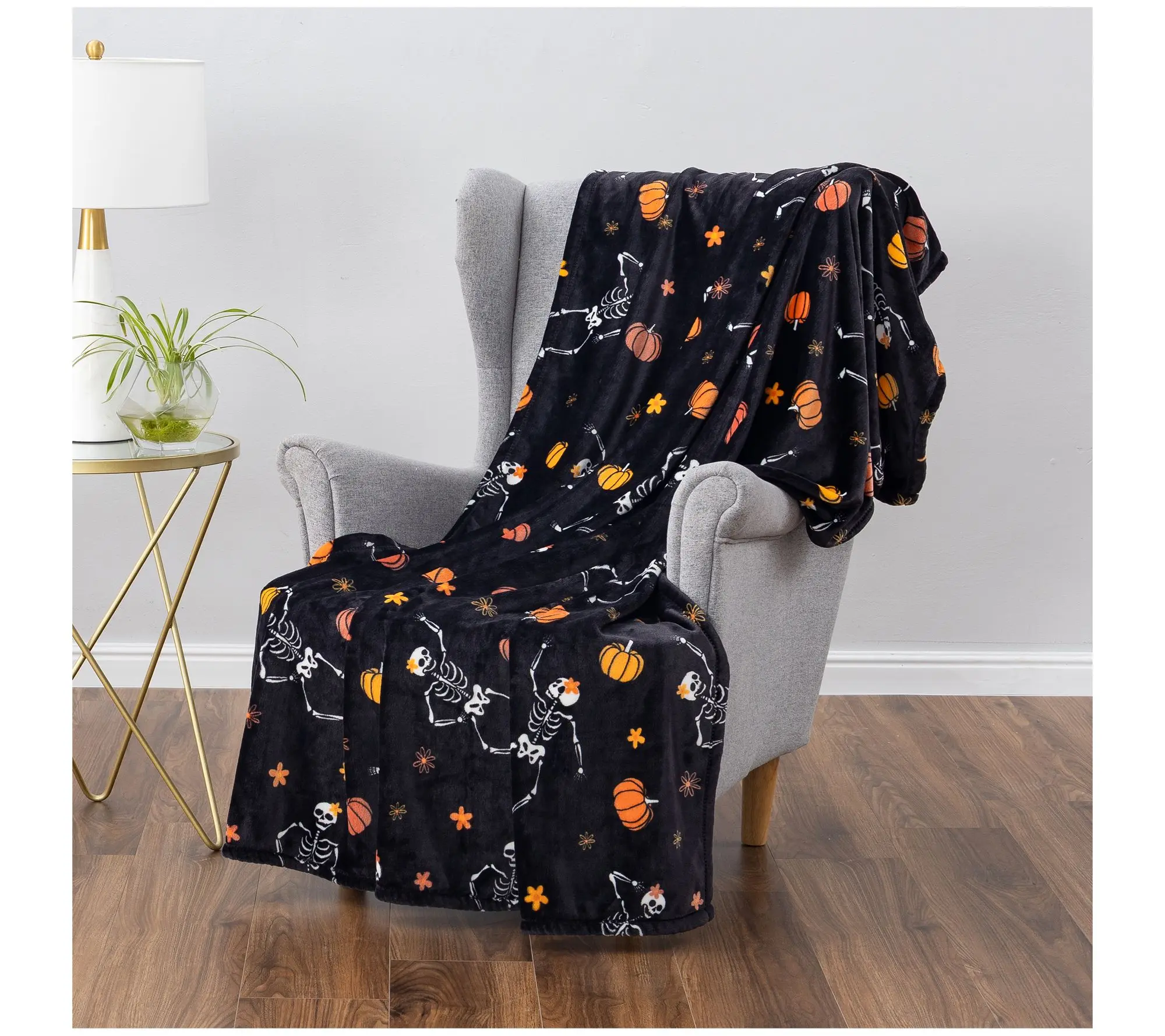 Berkshire Halloween Printed Plush 60x70 Throw