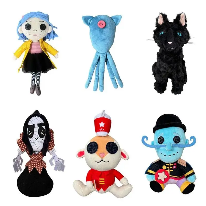 New Coraline Plush Stuff Cartoon Figure Kawaii Doll Soft Pillow Ugly Kids Cute Collectible Dolls Decoration Toys Birthday Gifts