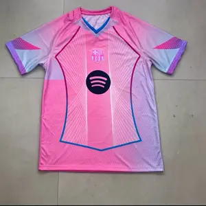 Barca Pink Soccer Jersey with Spotify Logo - Official FC Barcelona Fan Gear