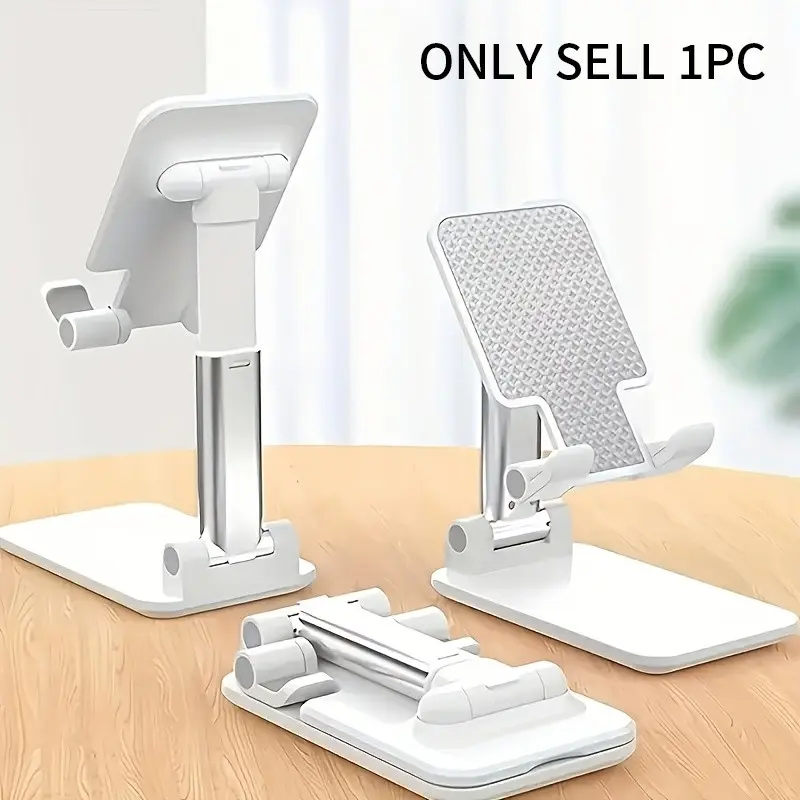 Portable Phone Tablet Stand, Adjustable Height, Foldable, Rotatable, for Desk, Home, Live Streaming, Video Recording, Compatible with Smartphones and iPads, Mount, Cell Phone Holder, Cellphone Stand, Cell Phone Stands