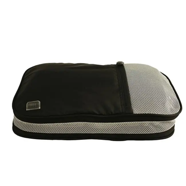 212 MAIN Lite Gear Kompressor Kube - Small Black Space Saver, Compressible Ultra-Light Travel Organiser with Top Pocket for Travel
