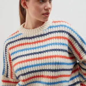 Chunky Oversized Sweater Striped Oversized Sweater