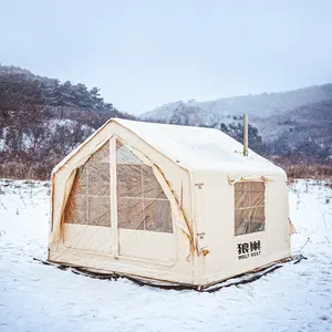 Inflatable Tent Outdoor Camping Thickened 3-4 Person Cabin Tent Fully Automatic Rainproof Outdoor Exquisite Equipment