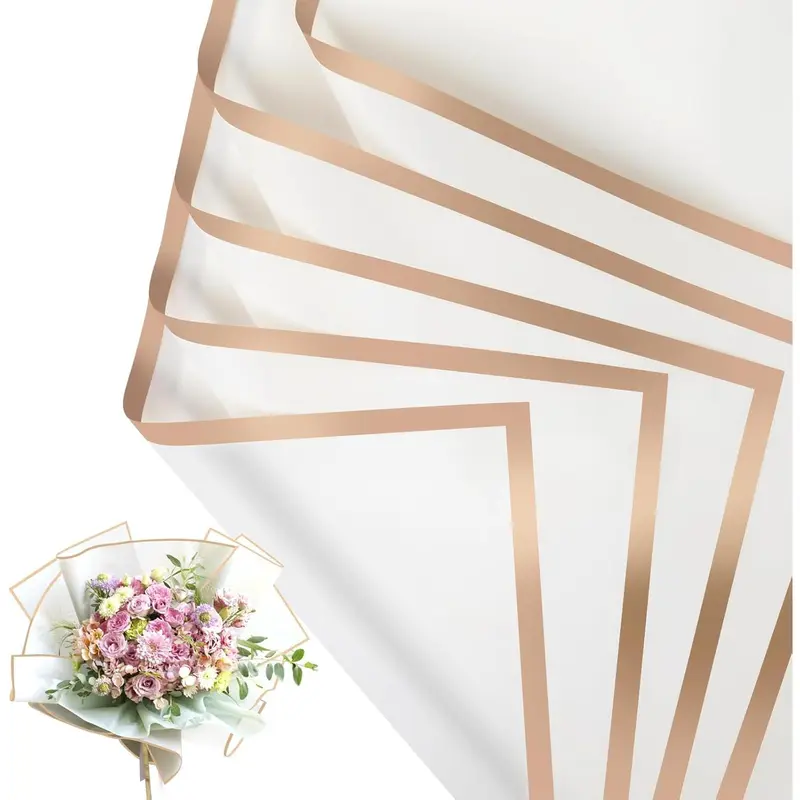 20 Sheet Flower Wrapping Paper - Waterproof Floral Bouquet Wrapping Paper, Florist Supplies Packaging Paper for Wedding Birthday Gift DIY