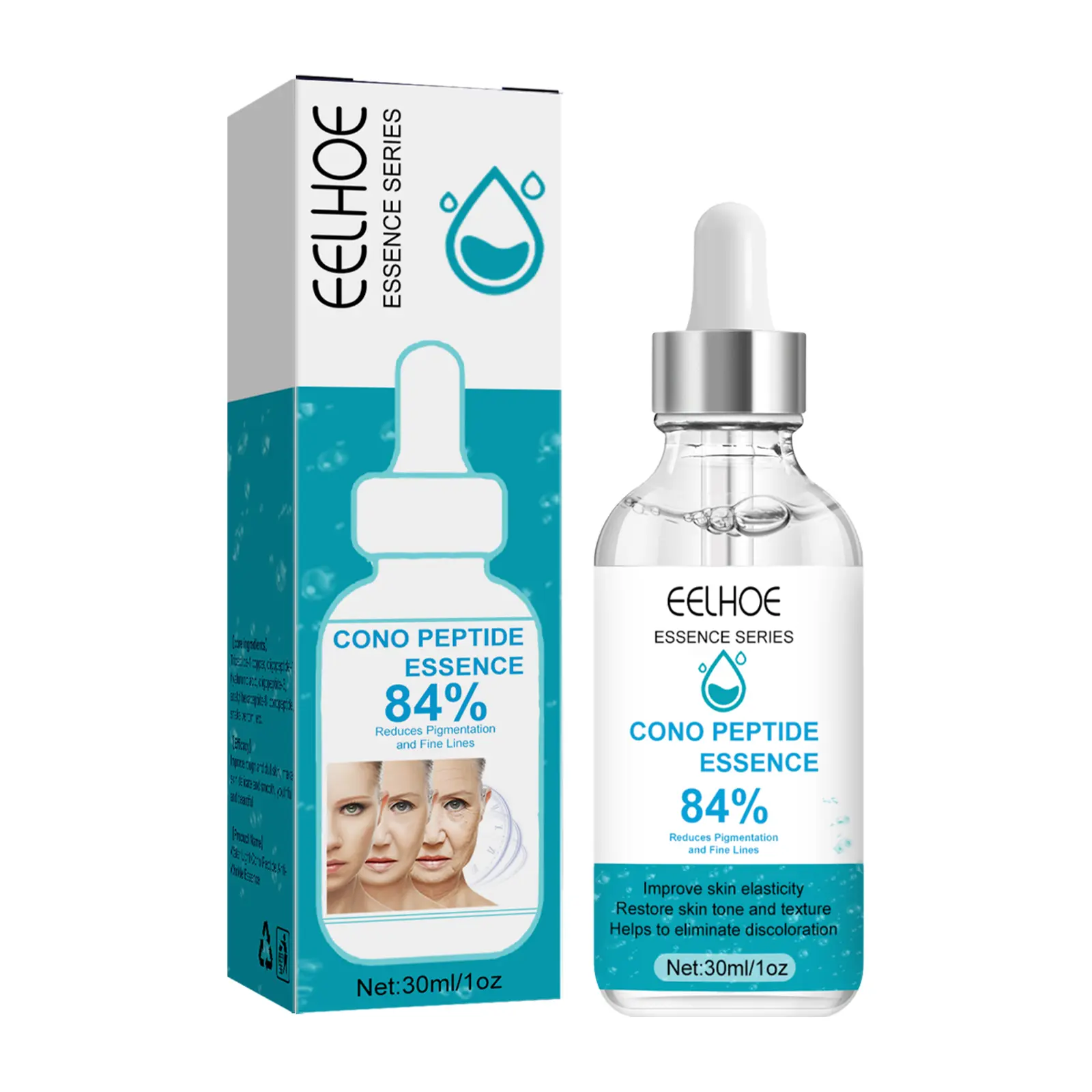 EELHOE Water Light Cono Peptide Facial Essence Facial Skin Moisturizing Hydrating Moisturizing Massage Care Solution