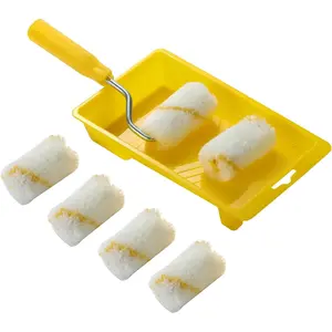 2-inch  Roller- Mini Plastic  Tray Set, Mini Roller Frame, Microfiber Roller Covers,  Up Trim Kit with Tray