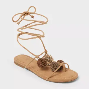 Women's Dawn Sandals with Memory Foam Insole - Universal Thread™ Taupe 9.5