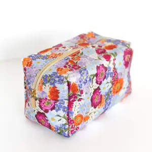 Floral Cosmetic Makeup Bag - washable and colorful pouch perfect for on the go!