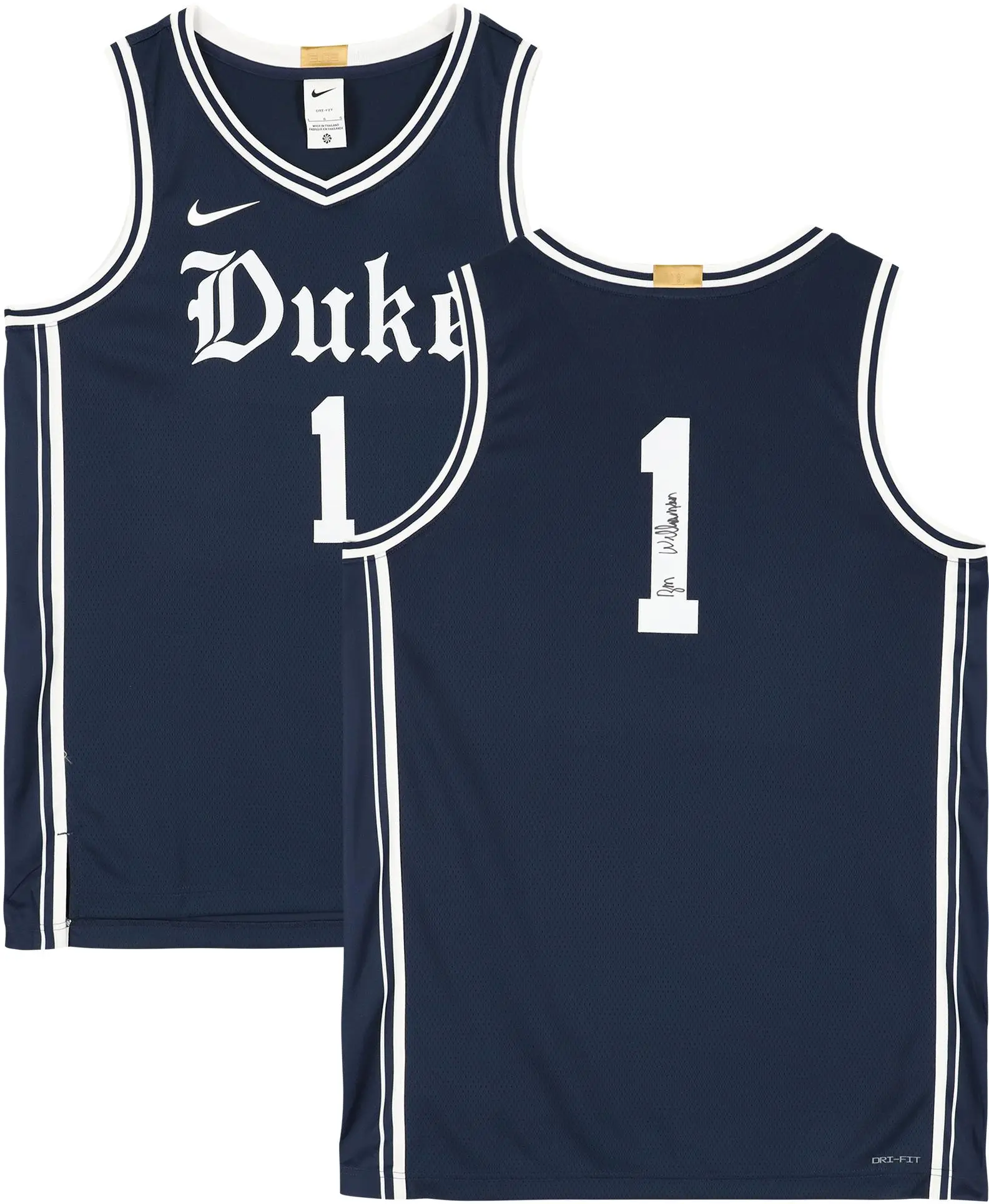 Zion Williamson Duke Blue Devils Autographed Navy Nike Limited Authentic Jersey - Fanatics Authentic Certified