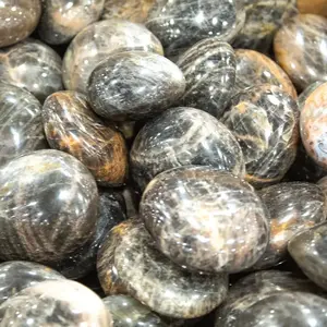 Black Moonstone Palm Stone