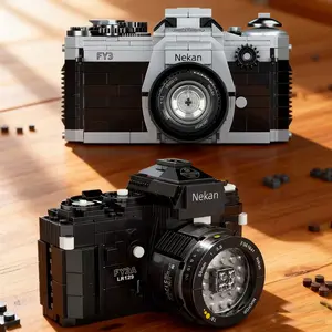 Single Lens Reflex Digital Camera, Vintage Camera Building Blocks Bricks Model Decoration, Photography Enthusiast Gift, Holiday Present, Building Kit