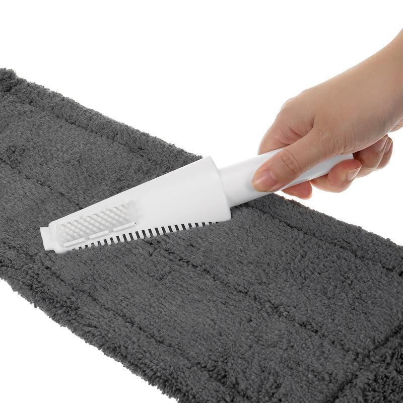 4-PC Dry mop pad, 18'' Upgrade Style Large Flat Mop Rag, Machine Washable and Foldable Mop
