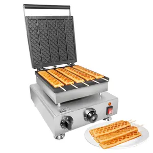 ALDKitchen Waffle Stick Maker | 5 Flat Waffles | Checkered Pattern | Nonstick