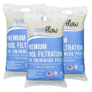 OptiFlow 50Lb Premium Pool Filtration Angular Sand w/Pure Silica Formula, 3 Pack