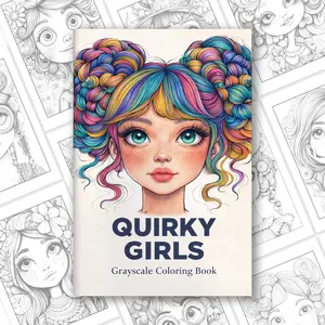 24-Page Coloring Book for Girls, Fairy Girl Designs, Art Enthusiasts & Stress Relief, Perfect for Mindfulness Practice, Relaxation, and Creative Expression