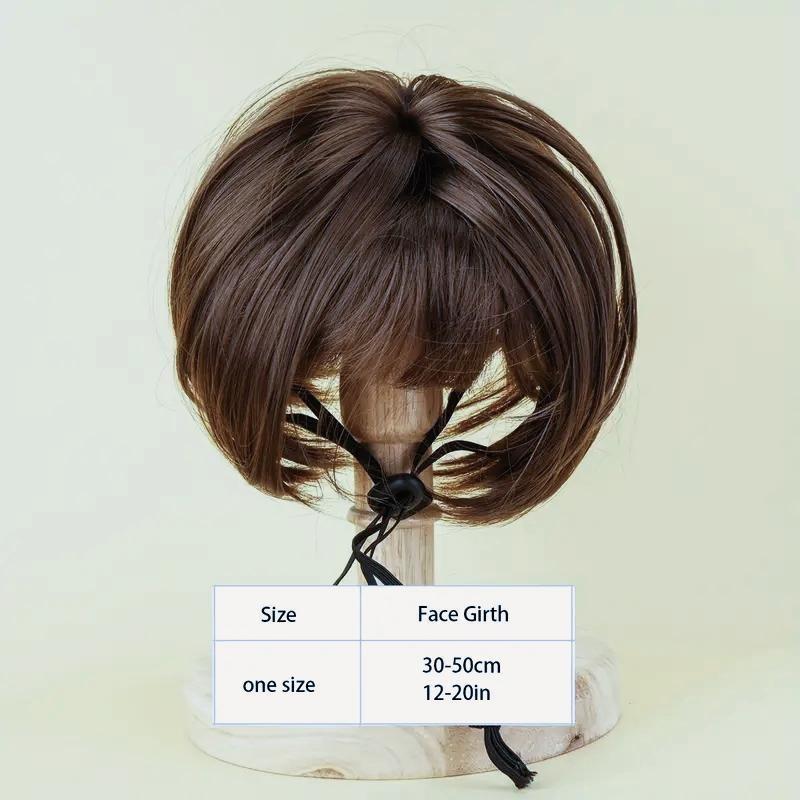 Adorable Appearance Pet Short Hair Wig Headband - Cute and Playful All Seasons Fun Accessory for Dogs & Cats, Valentine's Day Gift