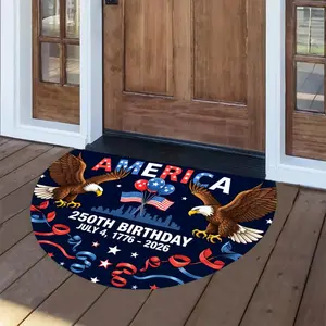 1pc Independence Day Entrance Mat, American Flag Design Decorate Rug, Contemporary Style Carpet for Bedroom Courtyard Home Decor