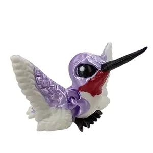 BS 208 Creations 3D Printed Articulating Hummingbird Figurine - Modern Decorative Home Ornament, Statues & Figurine Collectibles, Room Decor Ideal Gift for Home Supplies Enthusiasts