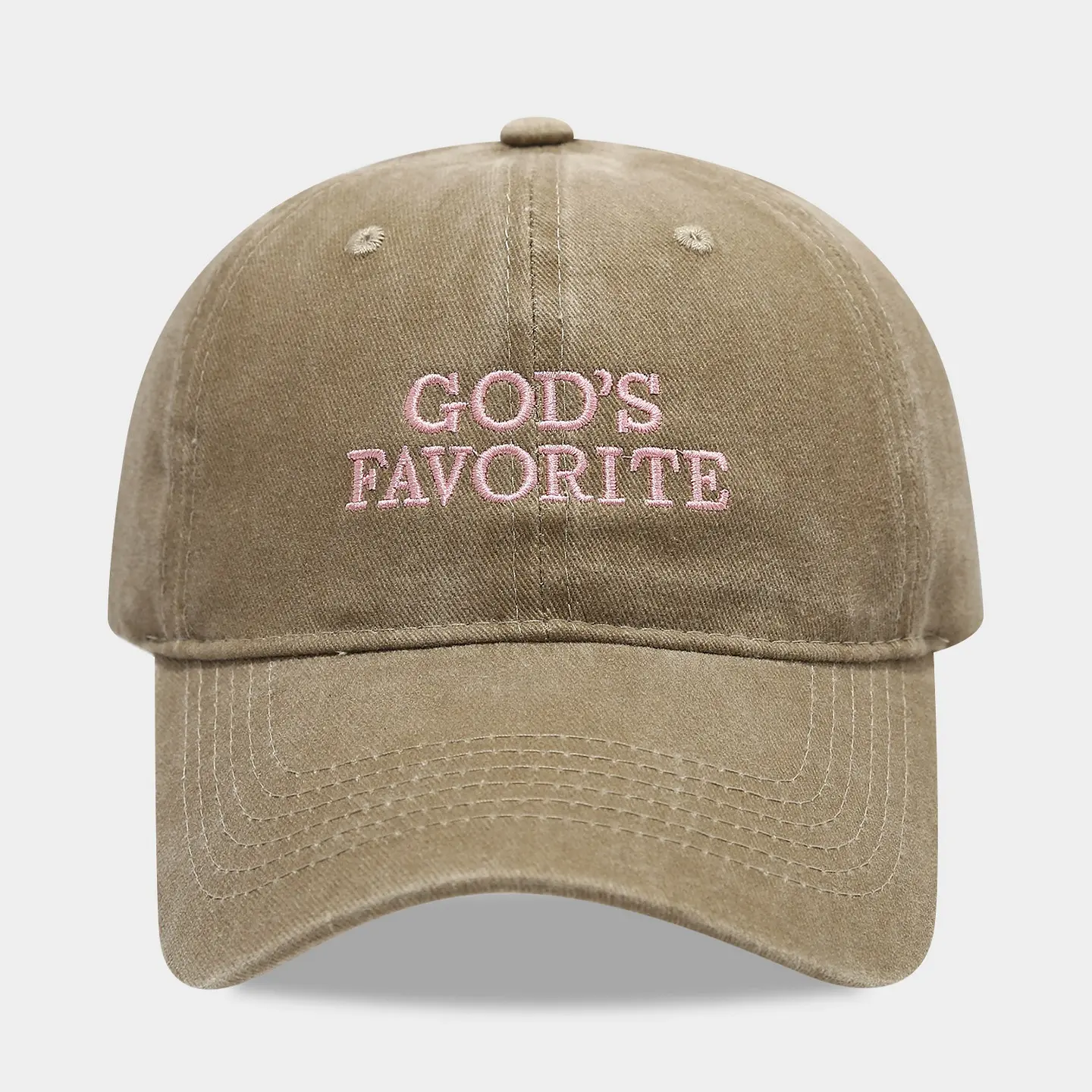 GOD letter in khaki color