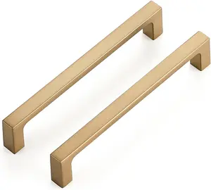 Ravinte  Pack Solid  Inch Square Cabinet Handles  Champagne Bronze Pulls for Drawers and Kitchen Cabinets  Hardware Handles