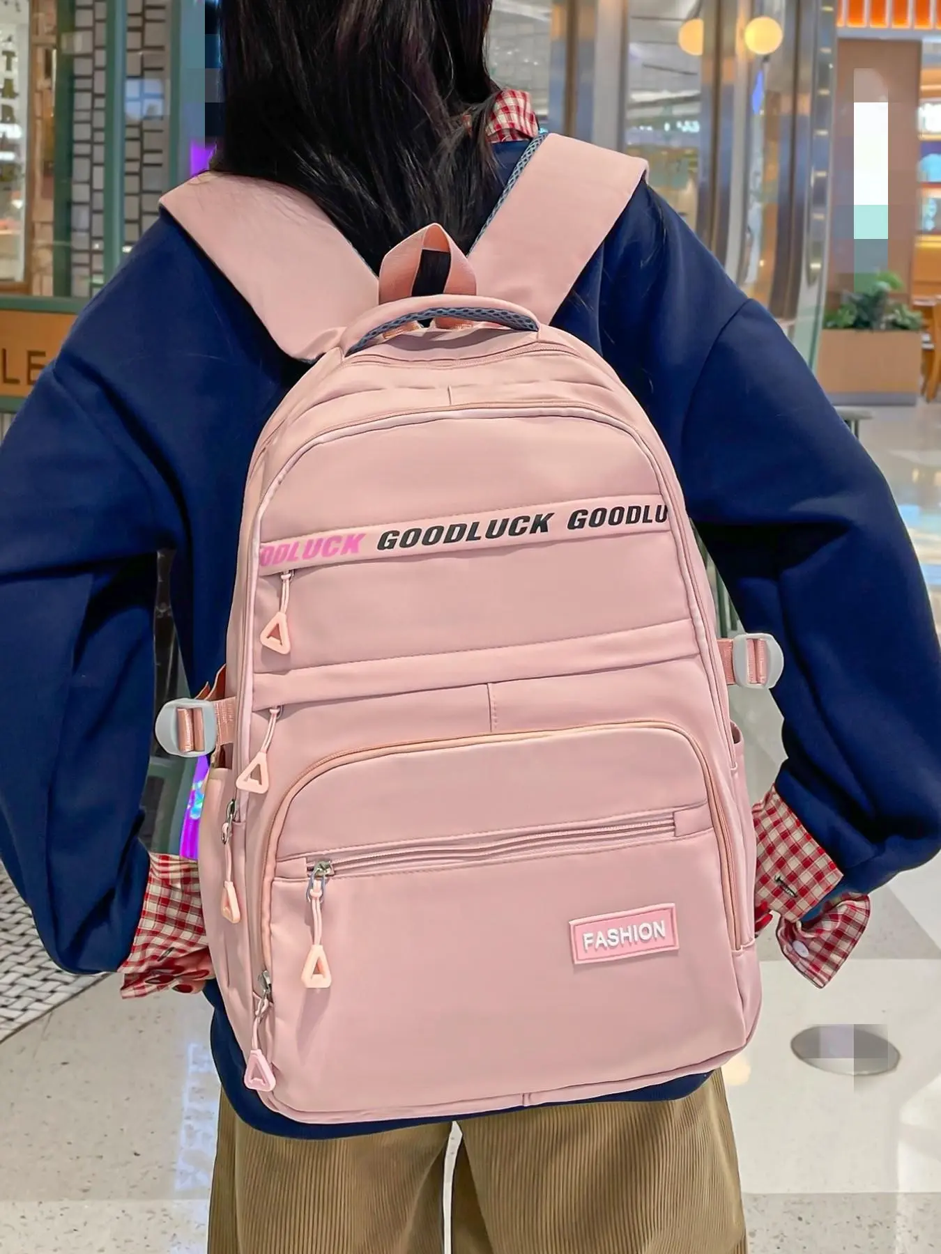 Donut Women's Backpack in Macaron Colors, Unisex Handbag and Shoulder Bag, College Students, Beach, Camping, Travel, Multi-Color, Book Storage