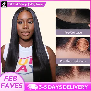 Wigfever Silky Straight Wear Go Real Glueless Natural And Colorful Wigs Pre Bleached And Pre Cut 7*4 Lace Human Hair Lace Front Wigs Beginner Friendly #FEB FAVES