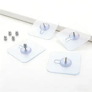 BUY 10 GET 10 FREE 20PCS Adhesive Frame Hooks Wall Mount Self-Adhesive HooksSuitable for Bathroom and Kitchen Decoration