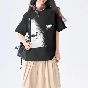Shadow Swan Street Style Loose T-Shirt Halter Open Back Impact Sports Bra