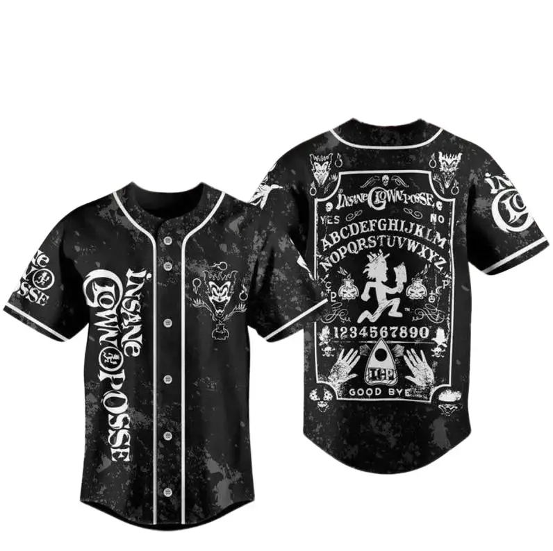 Full Print ICP Juggal Baseball Jersey Jersey, Vintage Juggalo Jersey Shirt for Men & Women, Baseball Jersey for Men and Women, Baseball Jersey Style