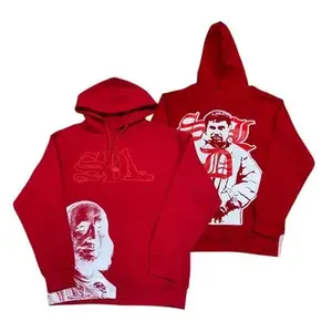 Trendy S-DL Hoodies Red All Over Print, Streetwear Hooodie, Hip Hop Outfit, Outdoor Wear Daily Wear For Men, Designer Clothing, Gift for him for her, Birthday's gift