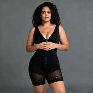 Colombian Shapewear for Women Tummy Control Butt Lifter Bodysuit Full Compression Body Shaper with Hook Closure Zipper Crotch