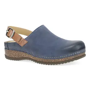 Dansko Blue Burnished Suede Slingback Clog- Merrin