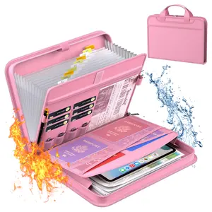 Rollforall 13 Pockets Accordion Fireproof Document Organizer with Handle,Fireproof Documents Bag,Portable Fireproof Safe File Folder, Home Safe Storage