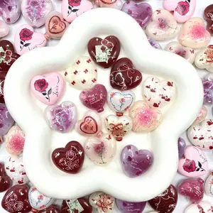 All My Hearts  - Beads Mix for Keychain and DIY Crafts – 16/20mm Silicone, Resin & Acrylic Beads