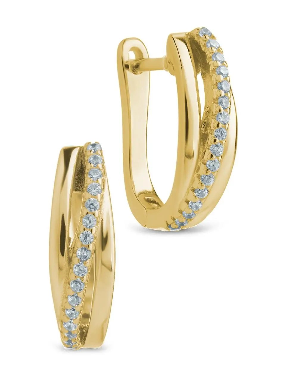 Benedetta Twisted Pave Hoops