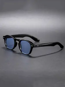 Elegant Vintage Round Frame Sunglasses, Uv400 Anti-Glare Lenses, Unisex Casual Style, Perfect for Driving, Music Festivals, Beaches, Parties