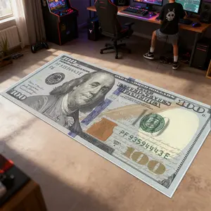 Classic dollar rug, dollar pattern money rug, soft comfortable area rug, vintage Dollar pattern design, fluffy plush bedside mat, gift for boys, room decor, suitable for bedroom, kitchen, living room and other scenes, Unique Rugs