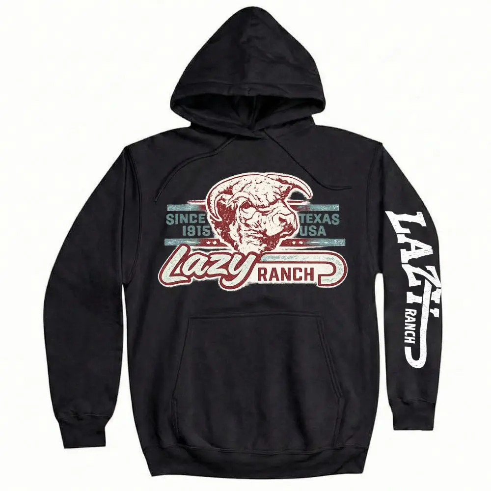Vintage Lazy J Ranch Cow Hoodie, Sweatshirt or T-Shirt – Western Ranch Graphic Tee, Cozy Country Aesthetic Hoodie for Women & Men